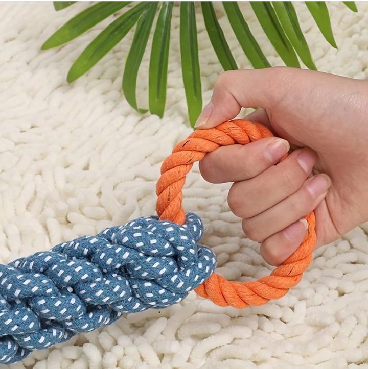 Pet supplies: Robust rope chew toy ideal for strong chewers, supporting dog teeth cleaning