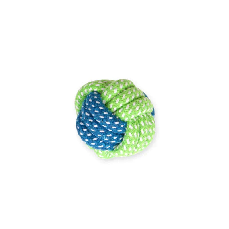 Multi-knot durable rope chew toy for dogs, providing extended chewing pleasure and boredom relief