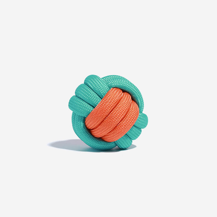Interactive dog knots ball toy, designed for stimulating playtime and dental hygiene