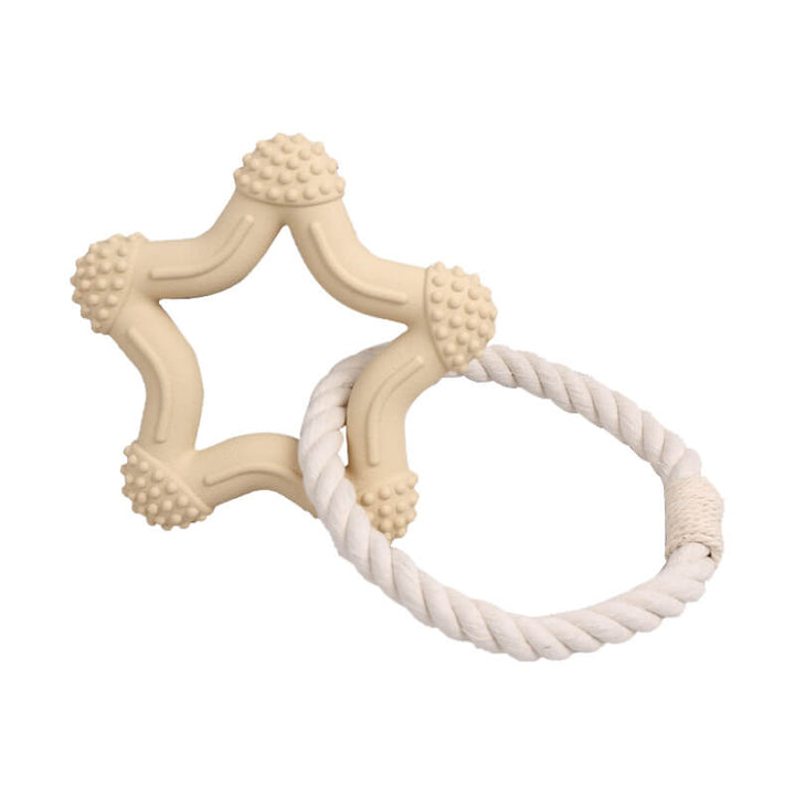Interactive dog chew toy with internal squeaker for engaging play