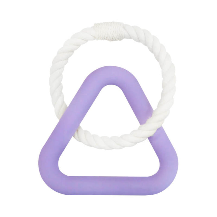 Set of interactive dog chew toys in various colors for teeth cleaning