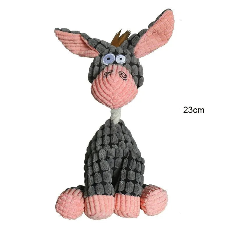 Aggressive chewer's 'Immortal' squeaker plush dog toy, ultimate durability