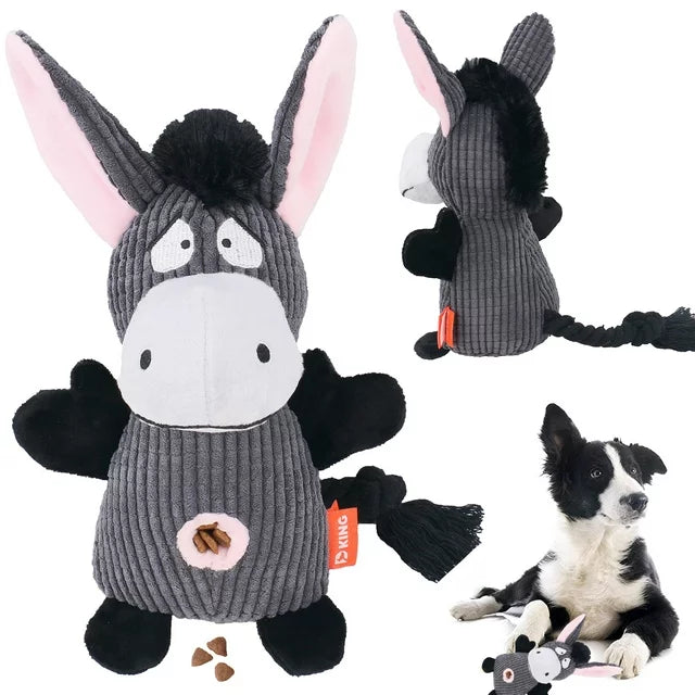 Squeaker plush dog toy, 'Immortal' for relentless chewers, long-lasting fun