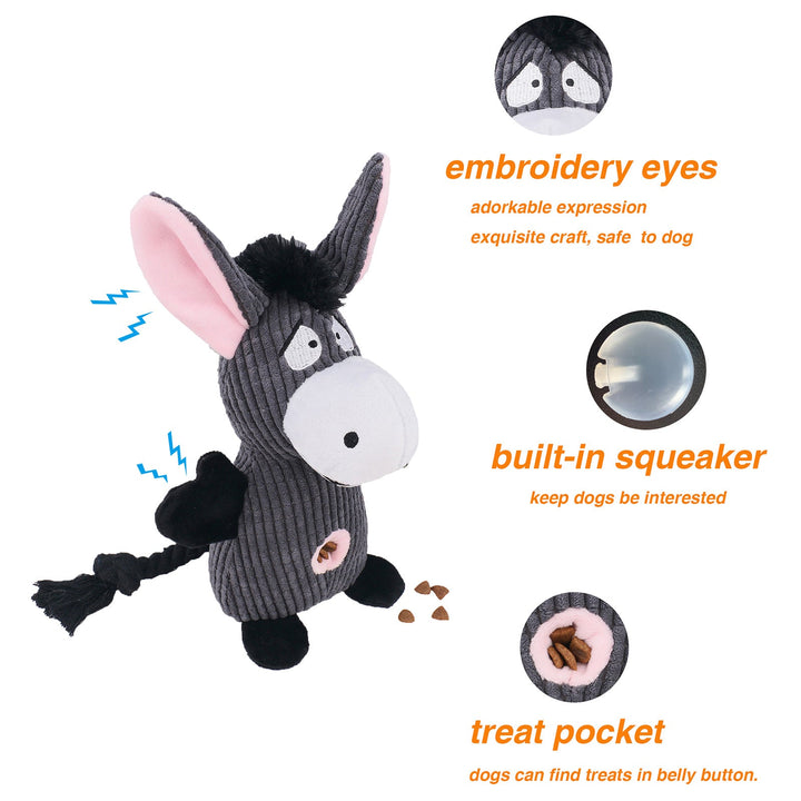 Pet supplies: 'Immortal' durable squeaker plush toy for aggressive dogs
