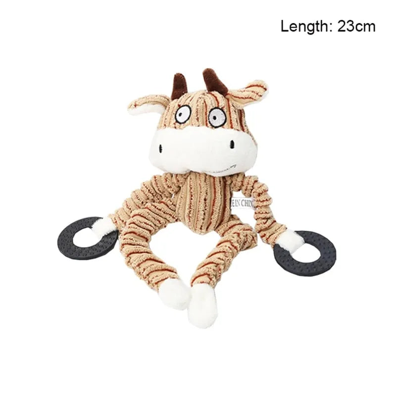 Tough 'Immortal' squeaker plush dog toy, withstands aggressive chewing
