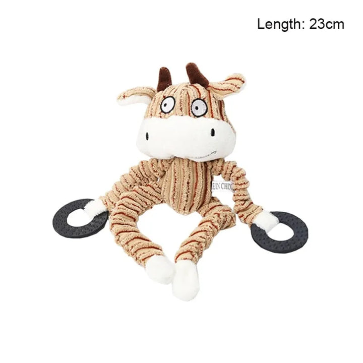 Tough 'Immortal' squeaker plush dog toy, withstands aggressive chewing