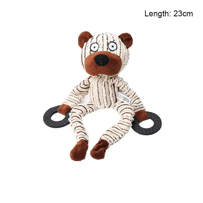 Pet enrichment: 'Immortal' squeaker plush, durable dog toy for strong chewers