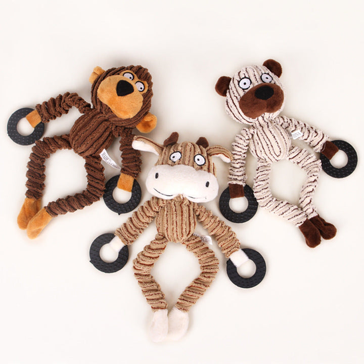 Squeaker plush dog toy, 'Immortal' engineered for aggressive chewers, pet fun