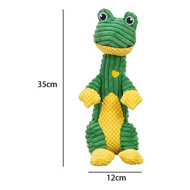 Durable 'Immortal' squeaker plush dog toy for aggressive play, pet enrichment