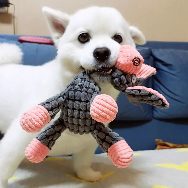 Immortal squeaker plush toy, ideal for aggressive chewers, strong dog enrichment
