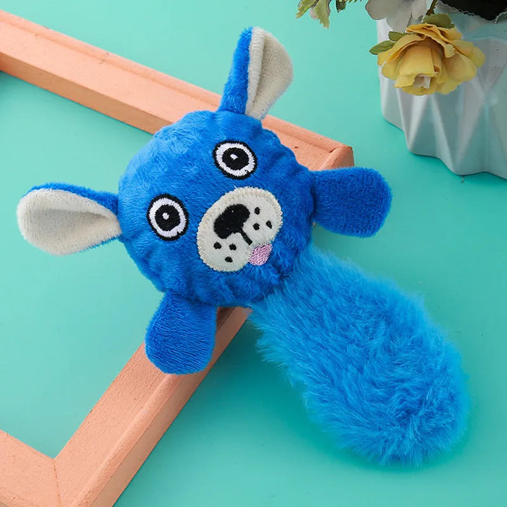 Durable squeaky pet chew toy for dog dental health, interactive play