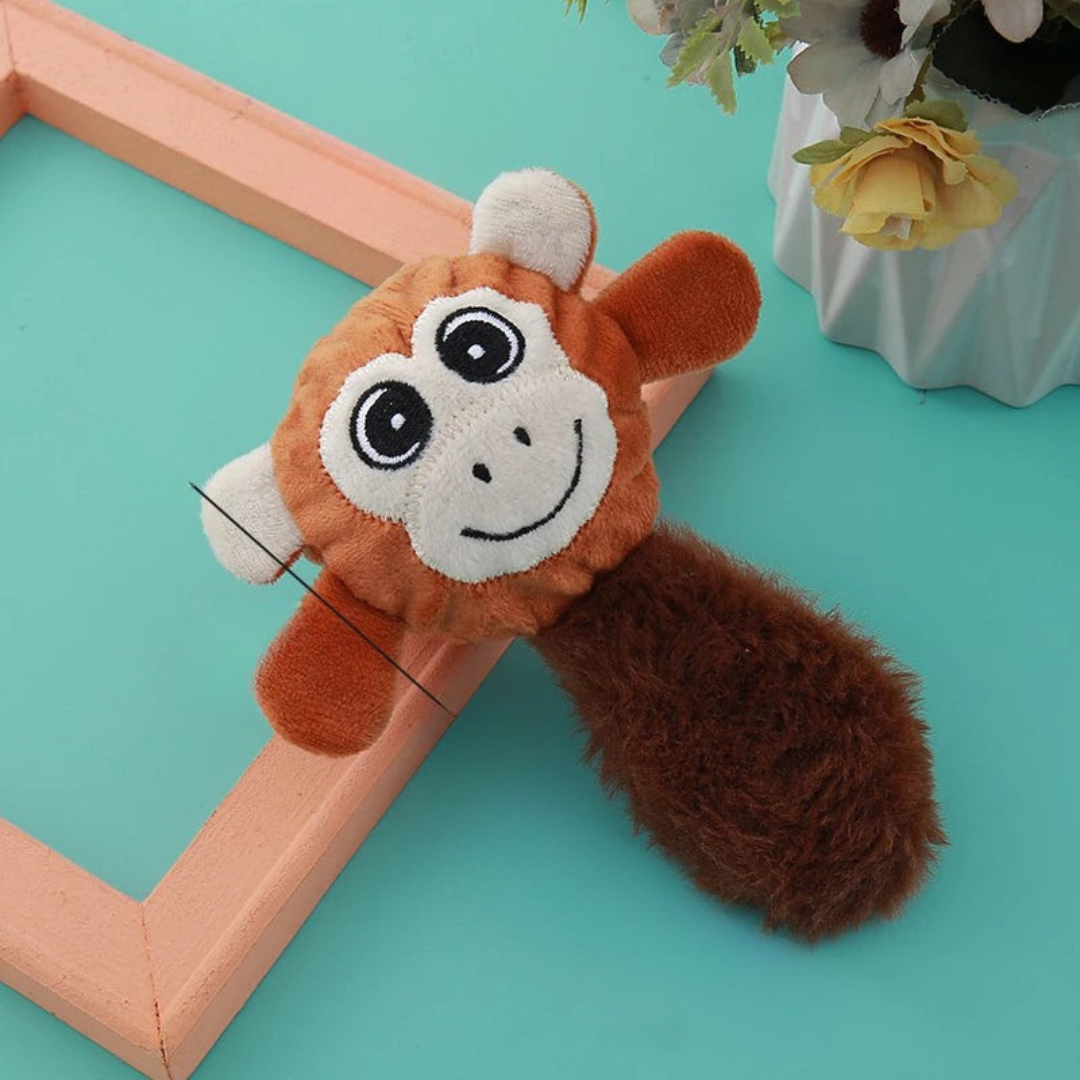 Pet chew toy, durable and squeaky, designed for dog and cat interactive play