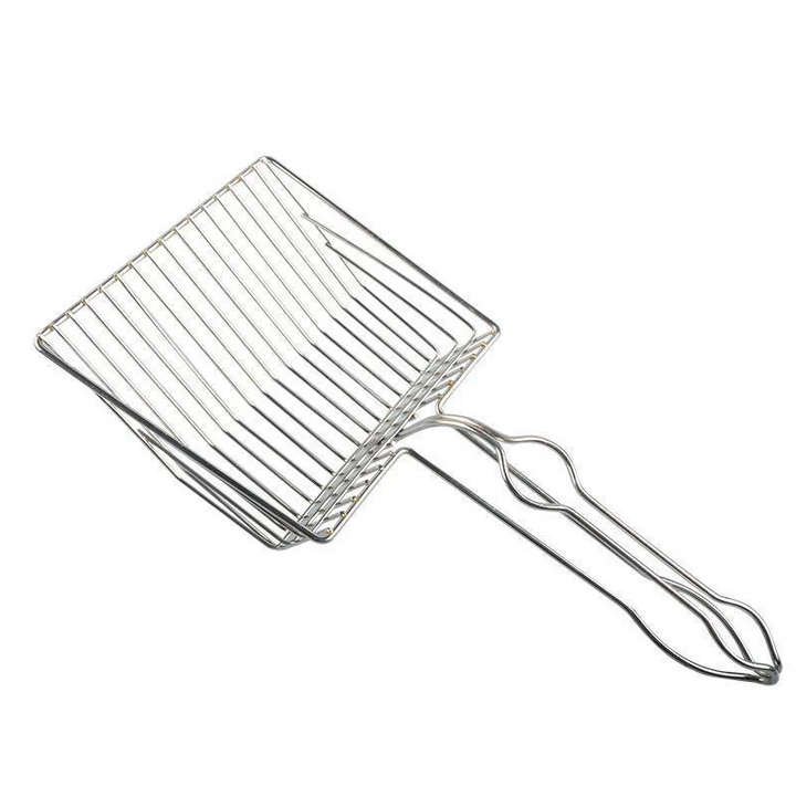 Long-lasting stainless steel cat litter scoop, perfect for daily cat care
