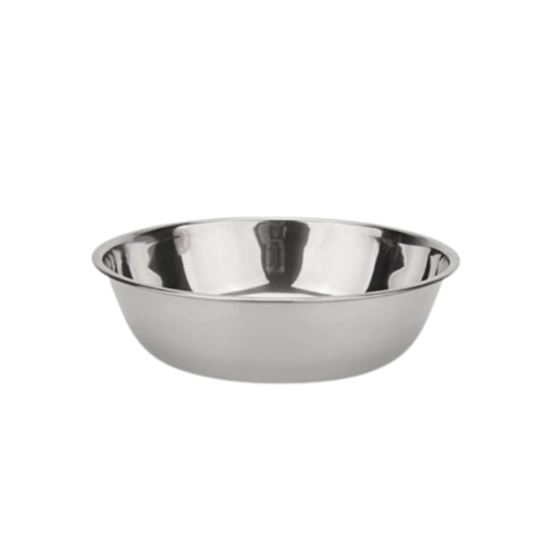 Durable stainless steel pet food bowl for dogs and cats. Easy clean, hygienic design.