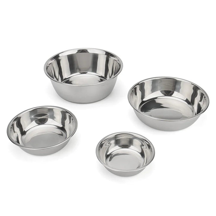 Unisex stainless steel water bowl for pets, perfect for dogs and cats. Hygienic and long-lasting.