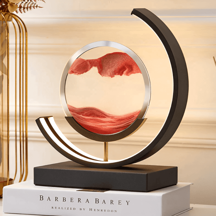 Unique dynamic sand art lamp, a captivating decorative light & perfect gift for home or office.