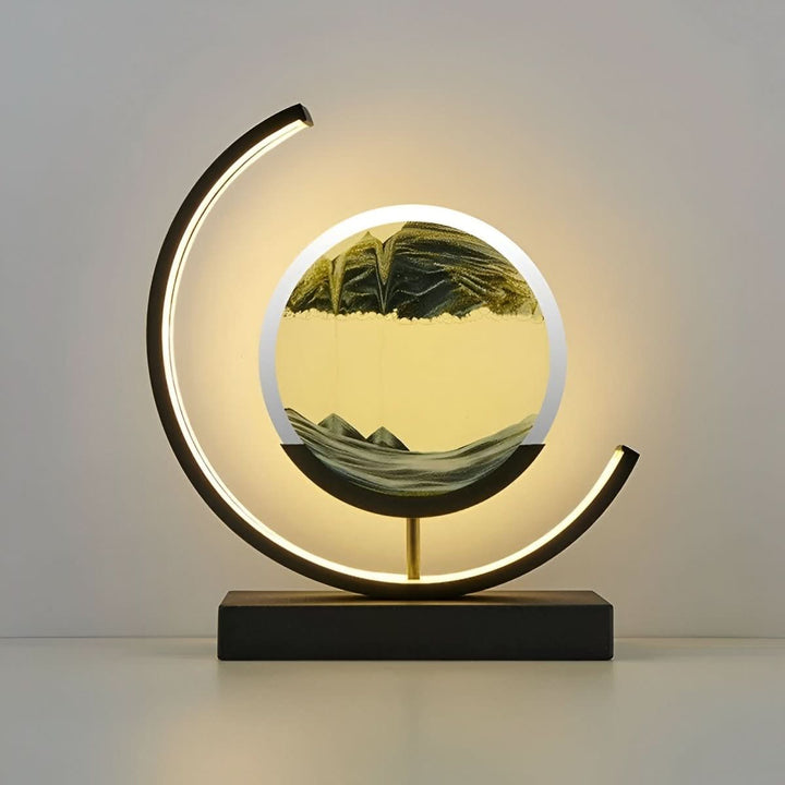 Thoughtful unique gift: dynamic sand art lamp offering ambient light & mesmerizing art for any setting.