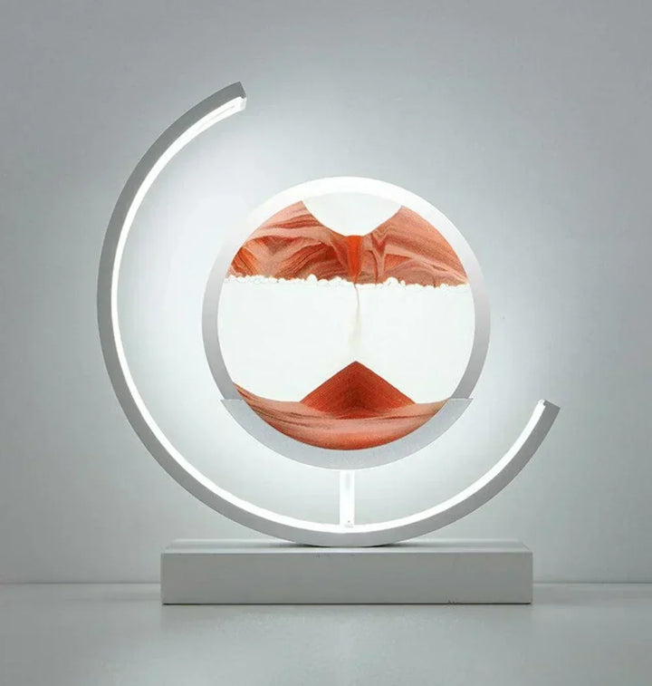 Home decor Dynamic Sand Art Lamp, an LED light with mesmerizing flowing sand for a unique and relaxing visual experience.