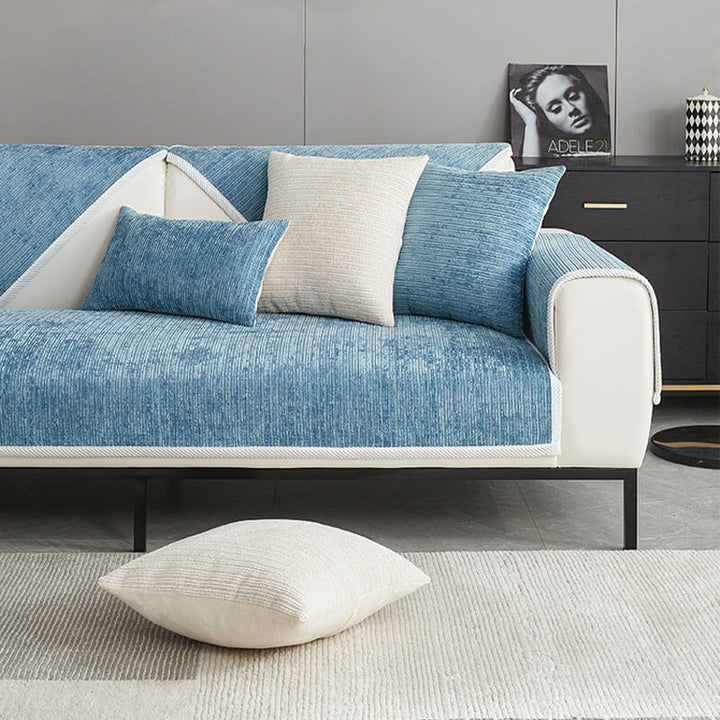Elegant eco-friendly pet furniture protector, blending with living room decor