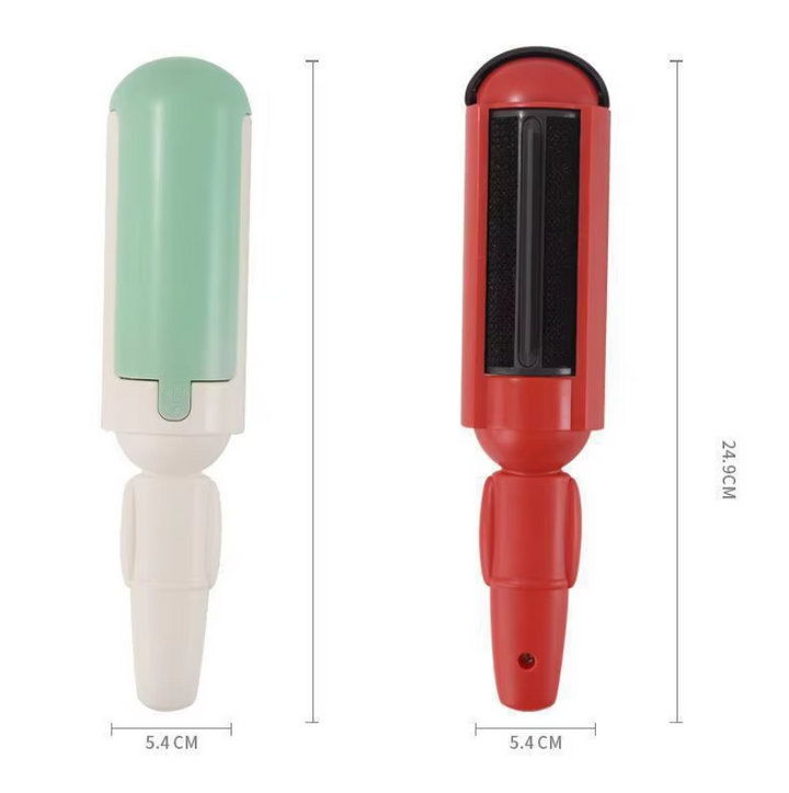 Close-up of pet hair remover roller, designed for efficient removal of cat and dog hair from upholstery.