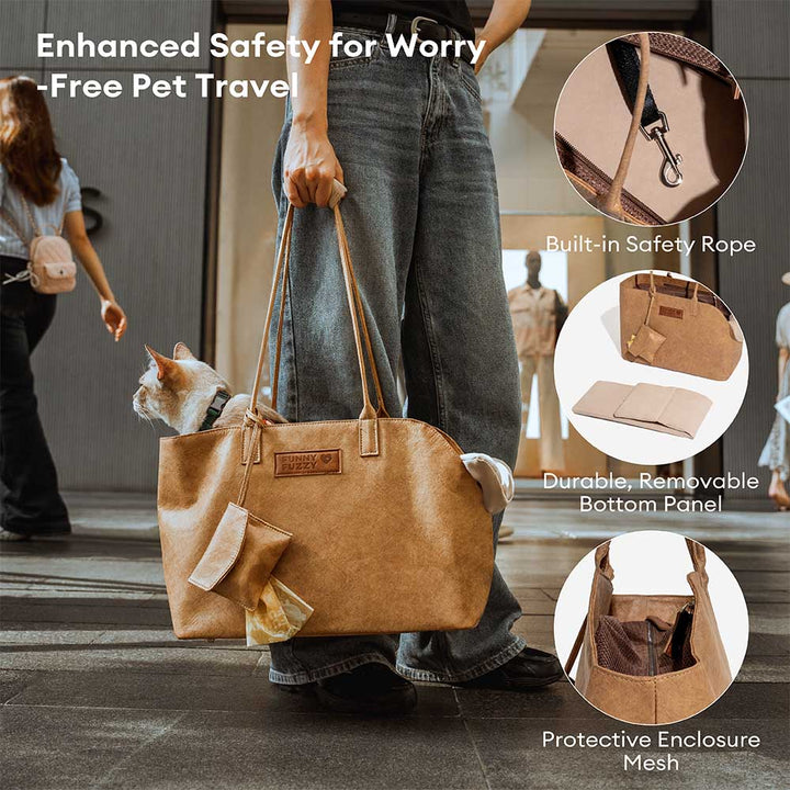 Pet travel bag, eco-conscious design, suitable for all genders, dog/cat