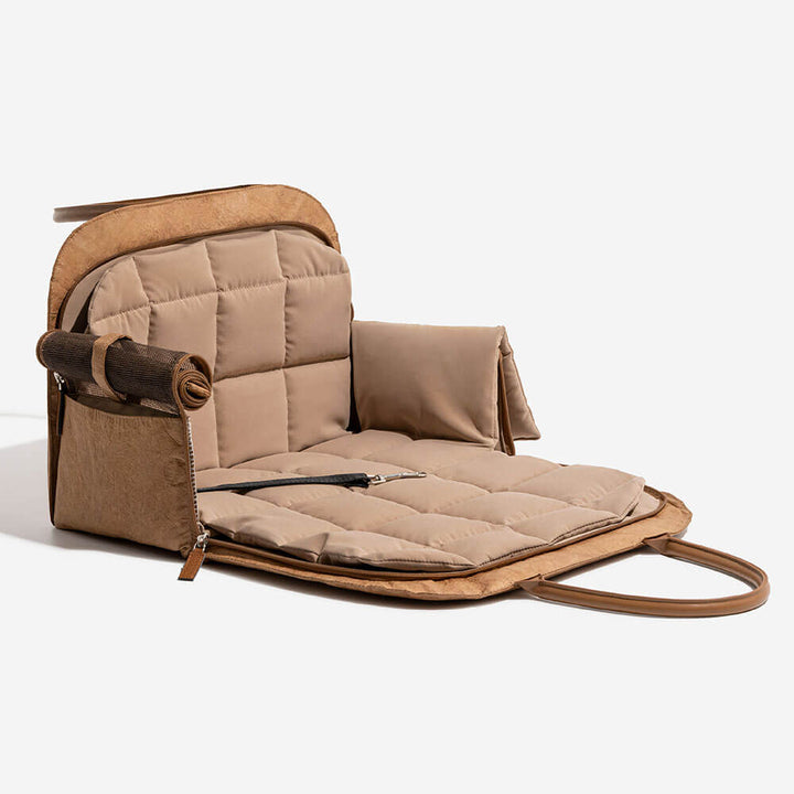 Sustainable pet carrier bag with ample space for pet's comfort, travel