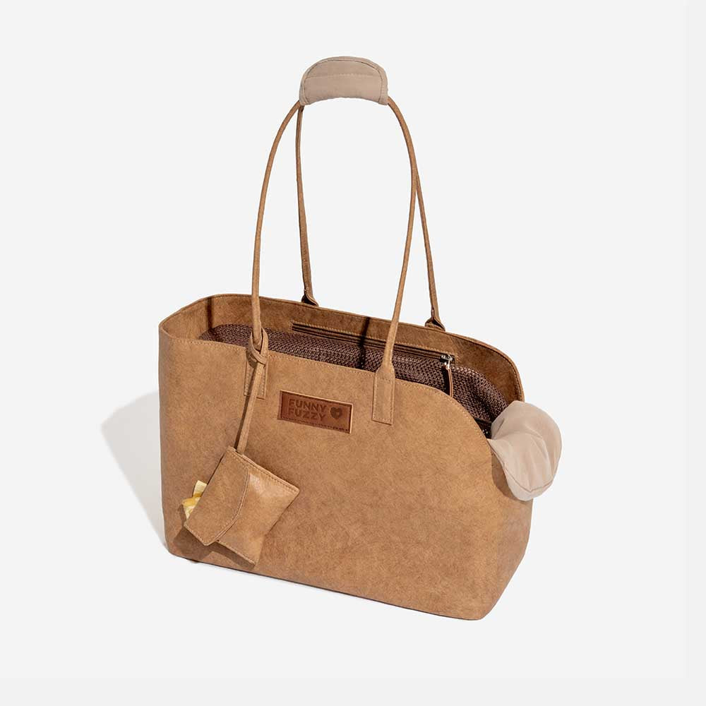 Stylish and sustainable pet travel carrier, a must-have for pet owners