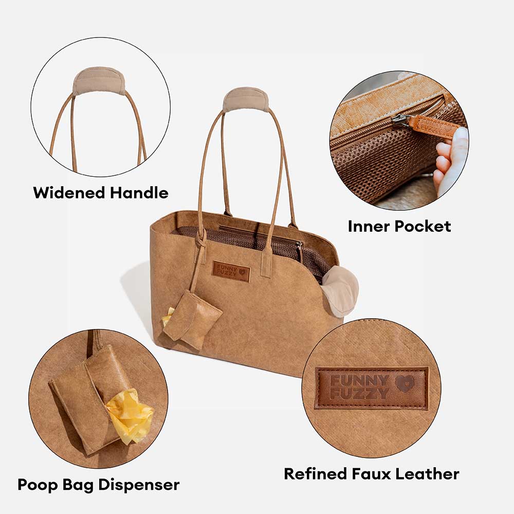 Breathable eco-friendly pet travel carrier with soft interior, dog/cat