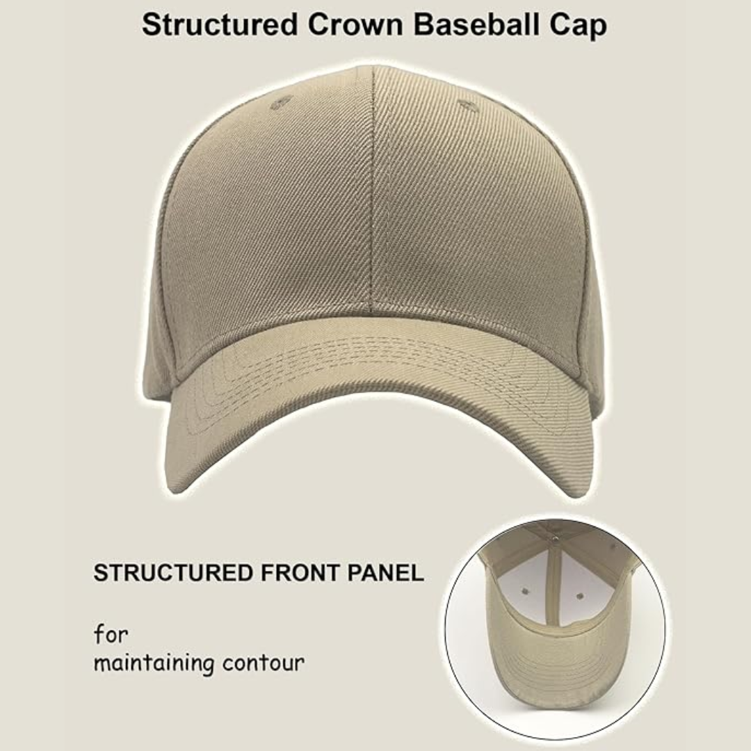 Unisex sustainable adjustable performance baseball cap for sports & active sun protection.