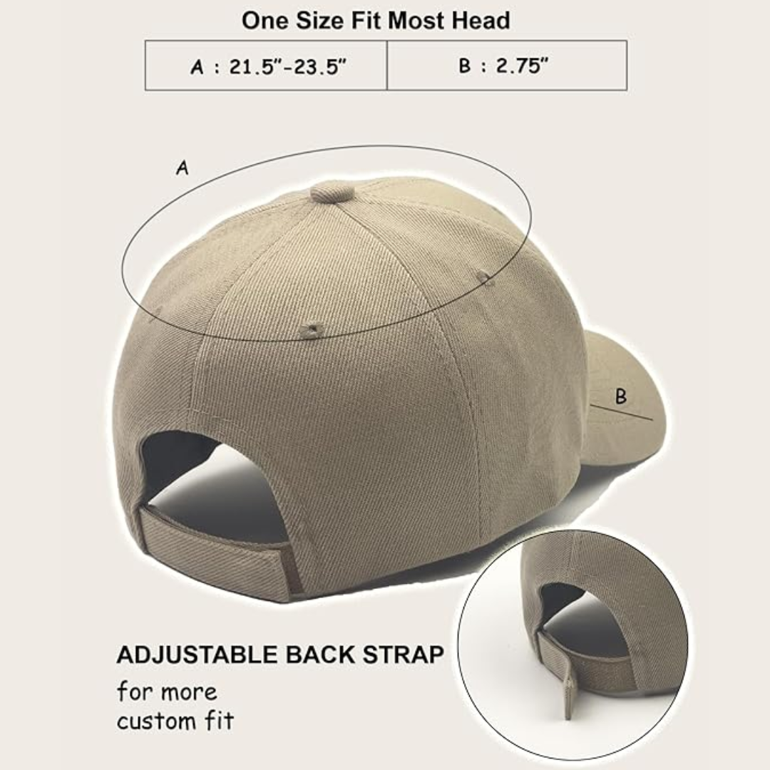Side view of Simon sustainable adjustable performance baseball cap for active outdoor wear & sun protection.
