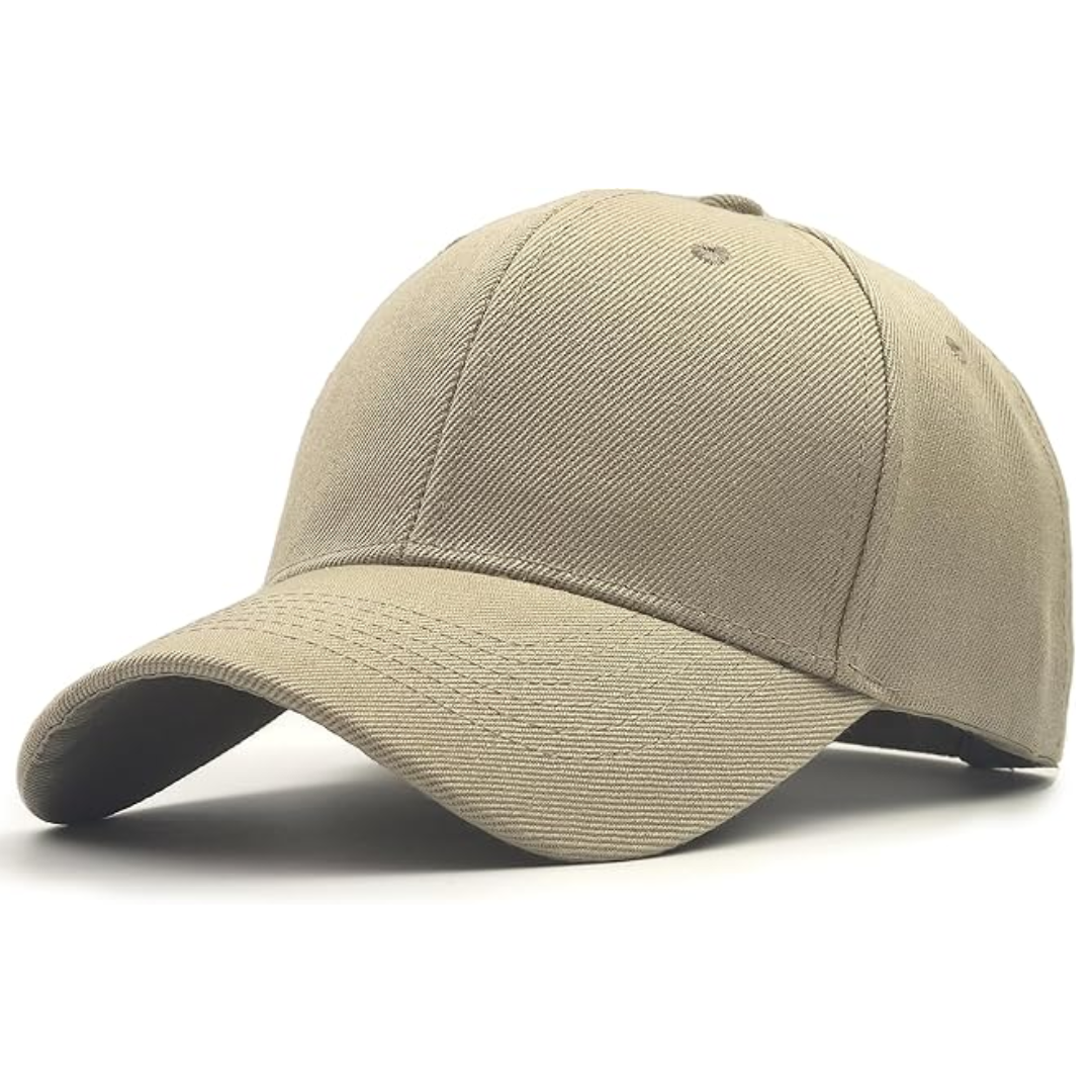 Front view of sustainable unisex performance baseball cap for active outdoor wear & sun protection.