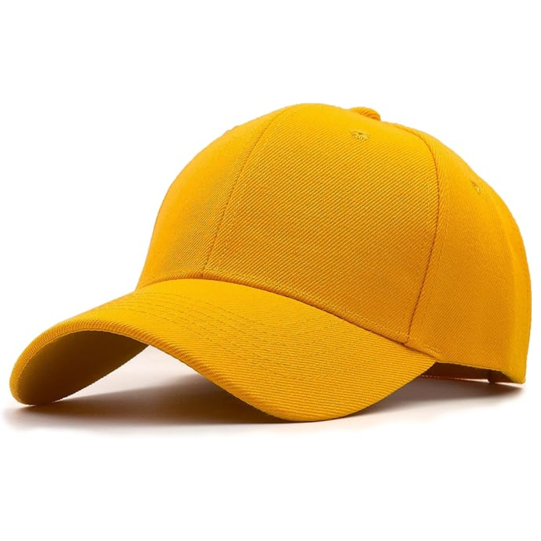 Sustainable unisex adjustable baseball cap, performance headwear for sports, activewear & sun protection.