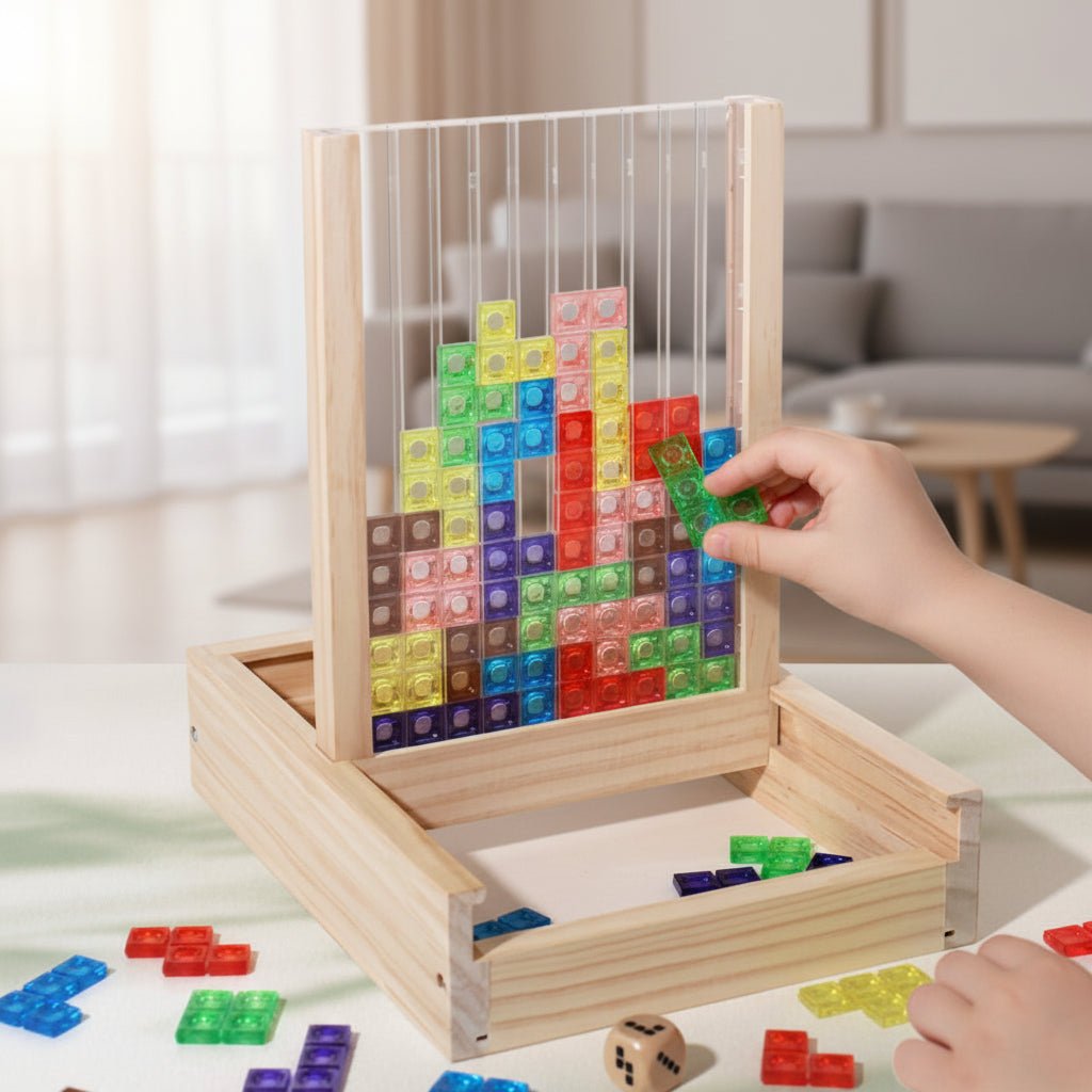 Unisex ECOBLOCK wooden logic puzzle. Brain training and educational toy for kids & adults. Sustainable cognitive development gift.