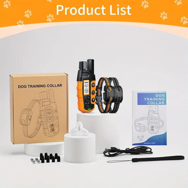 Dog behavior correction collar, remote controlled, with waterproof receiver.