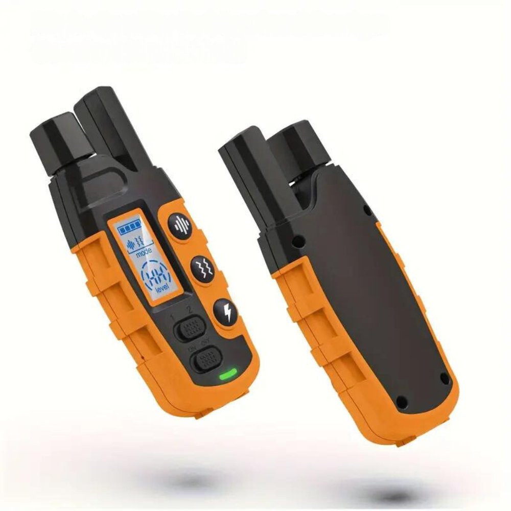 Remote training collar for dogs, waterproof & effective for behavior modification.