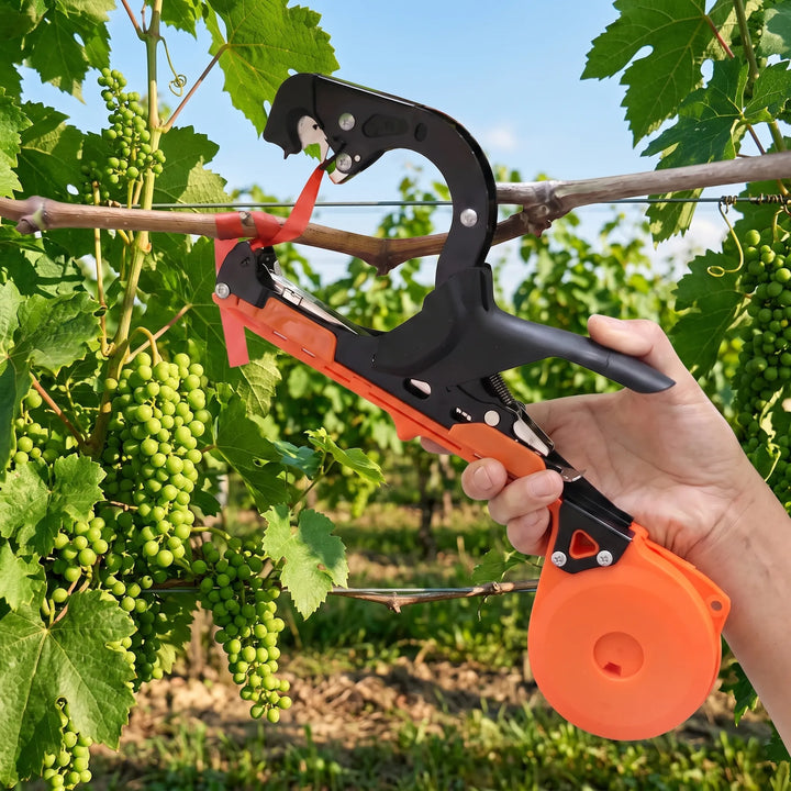 Efficient garden plant tying tool for quick vine support in home gardens.