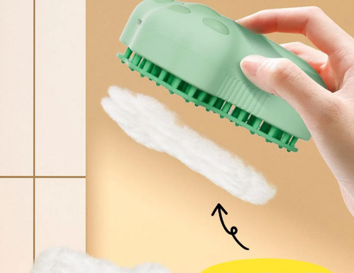 Multifunctional electric cat brush: Massage, hair removal, and convenient soap application
