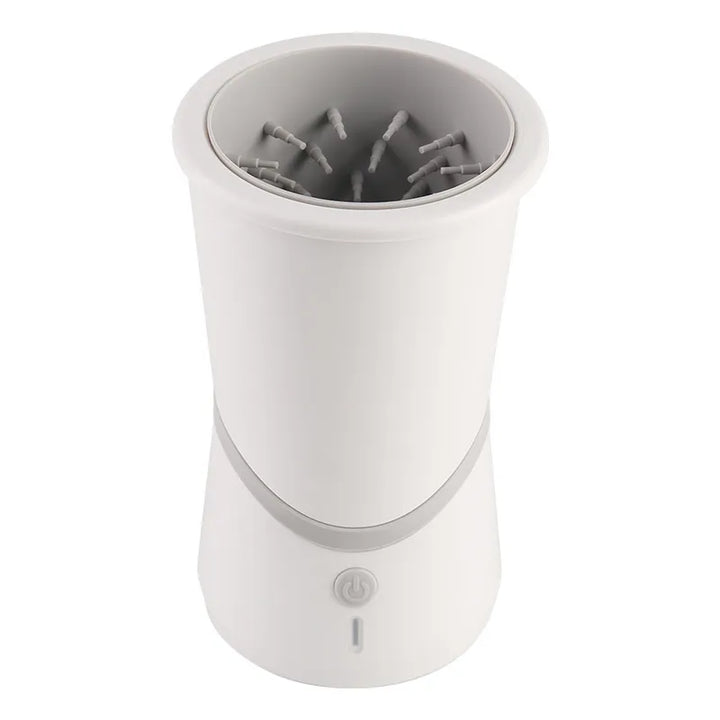 Unisex electric paw cleaner for dogs with soft silicone bristles, effective pet grooming tool