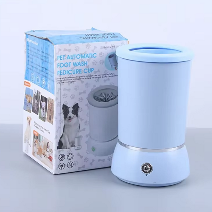 Unisex electric dog paw cleaner with USB charging port, convenient pet accessory