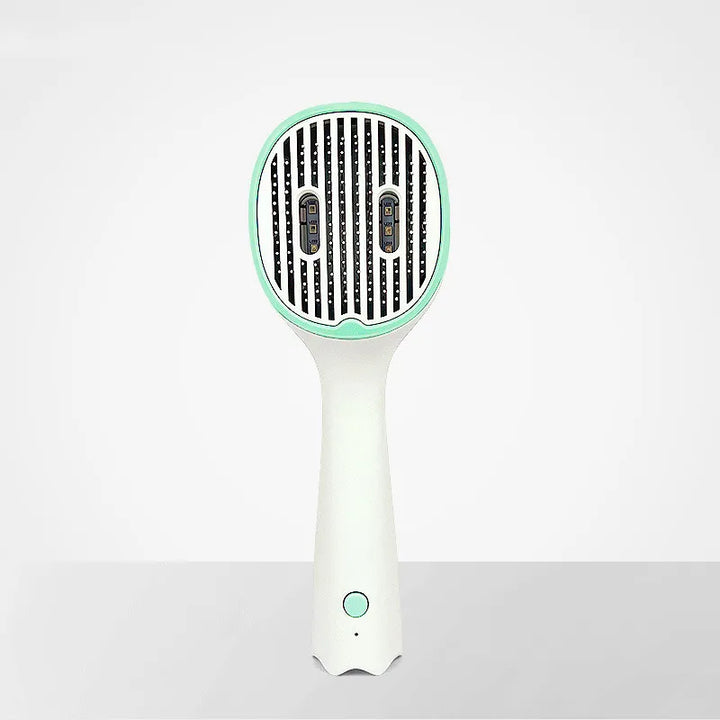 Front view of electric hair straightener and detangler, a versatile styling tool