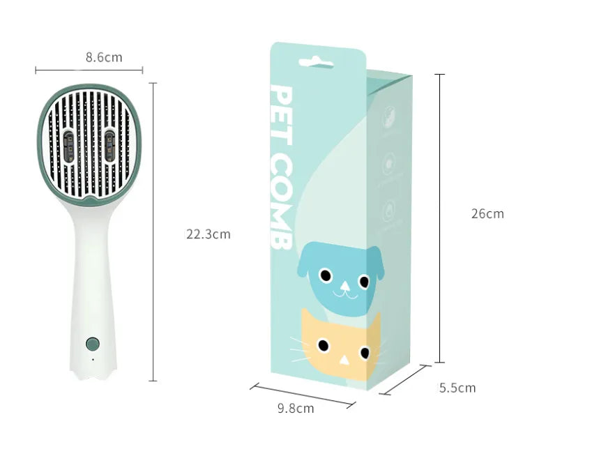 Ergonomic electric hair grooming brush for easy hair straightening and detangling