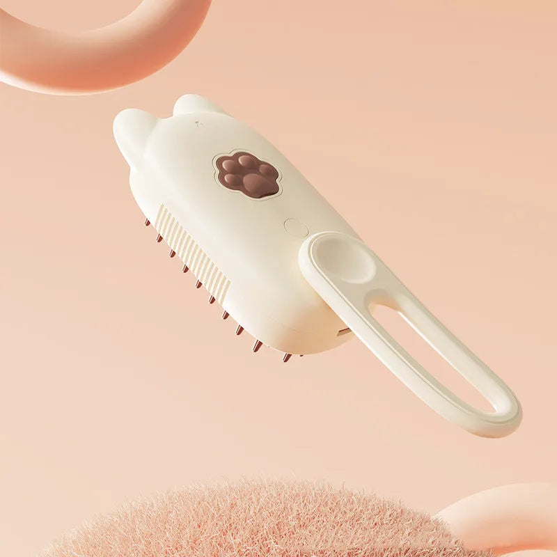 Close-up of electric scalp massager with adorable cat ears, designed for gentle head massage