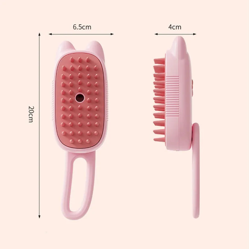 Electric scalp massager with soft silicone nodes and playful cat ears for ultimate comfort