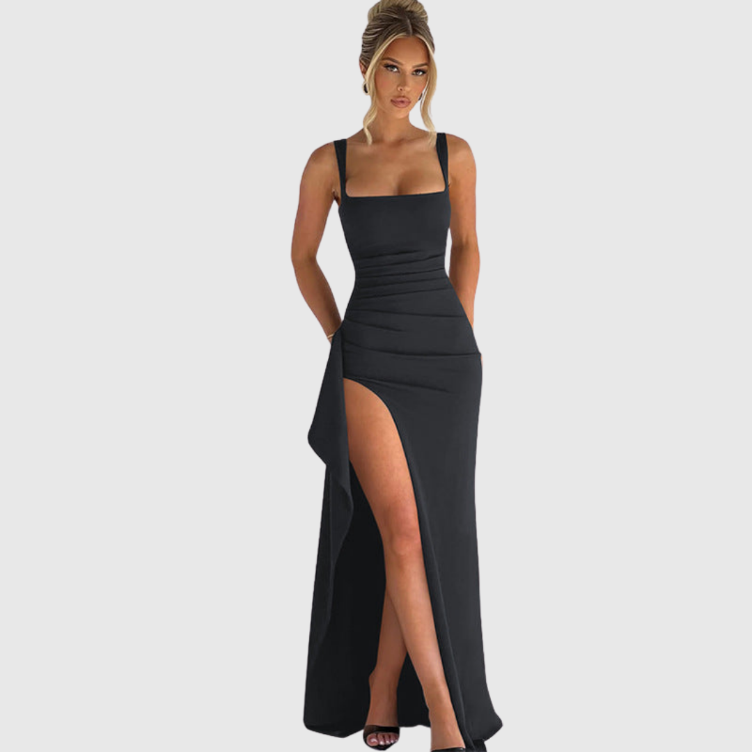 Glamorous bodycon maxi gala dress, sleek design. Perfect women's formal evening wear.