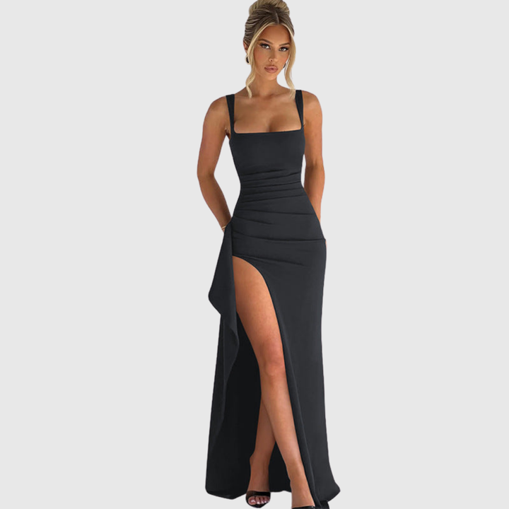 Glamorous bodycon maxi gala dress, sleek design. Perfect women's formal evening wear.