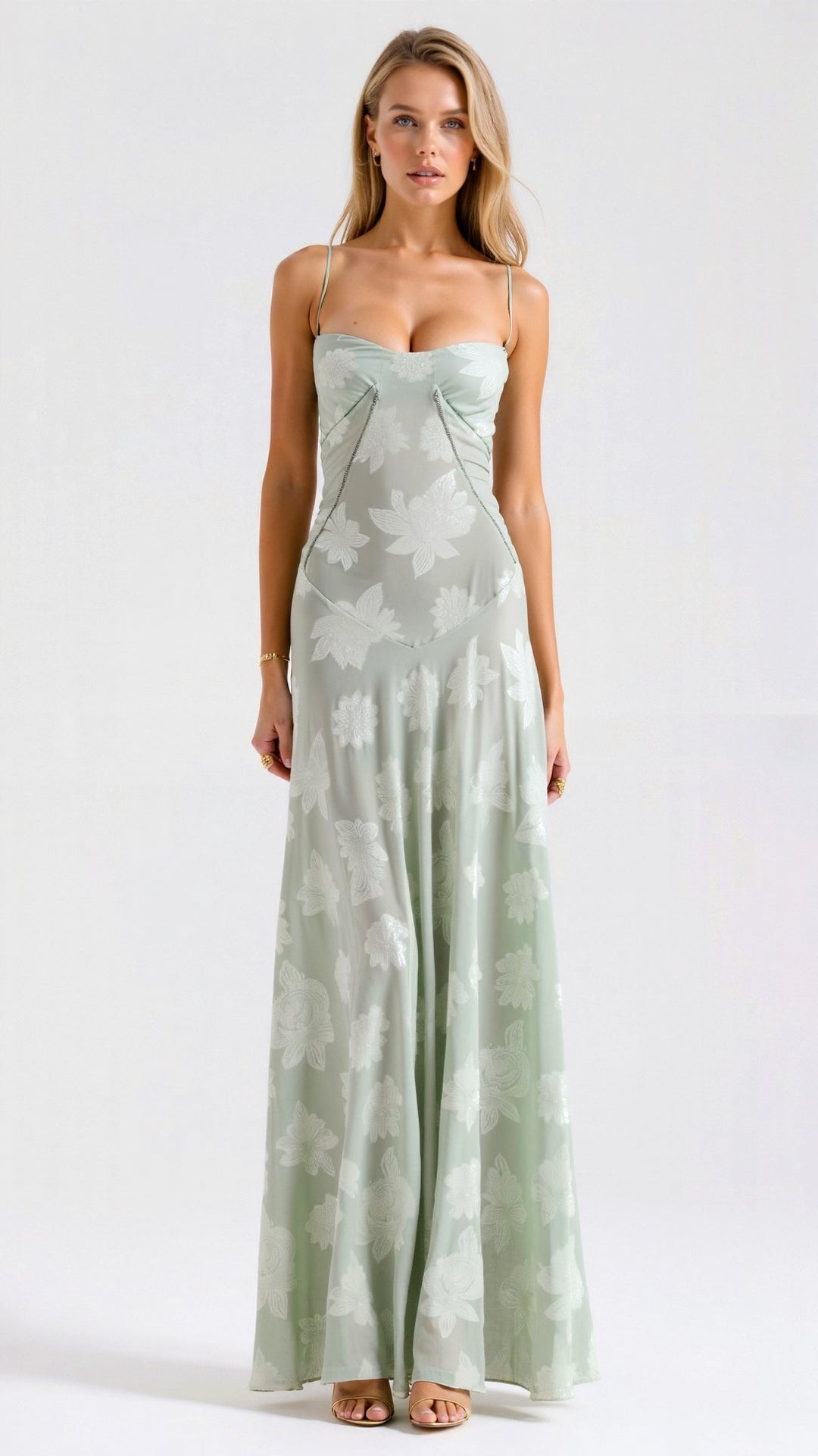 Pink strap maxi dress for women, an elegant evening gown for wedding guests or formal parties.