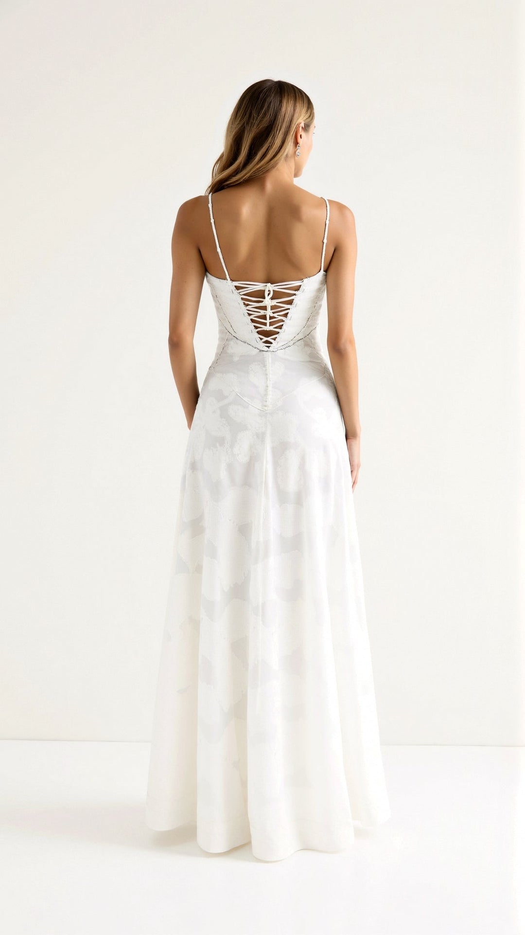 Elegant strap maxi dress for women, a beautiful formal evening gown for weddings & special occasions.