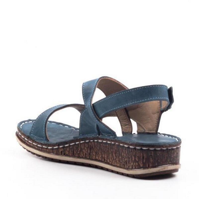 Comfortable black women's wedge sandals for summer style, perfect for both casual and dressy wear.