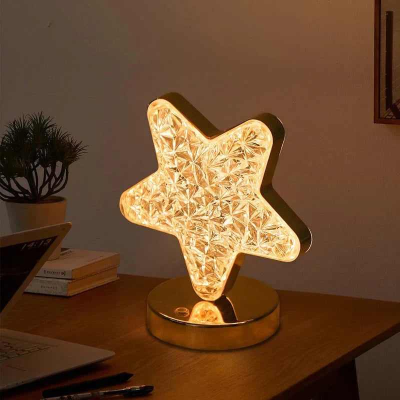 Stylish crystal touch lamp, ideal for ambient mood lighting & home decor. Dimmable LED night light for bedroom.