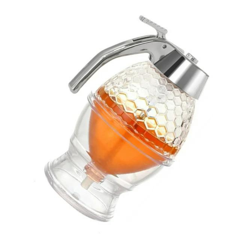 Versatile drip-free honey & syrup dispenser, an elegant kitchen essential for easy, clean serving and home use.